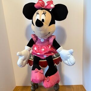 Pink and Black Minnie Mouse Plush Toy - 21 inches